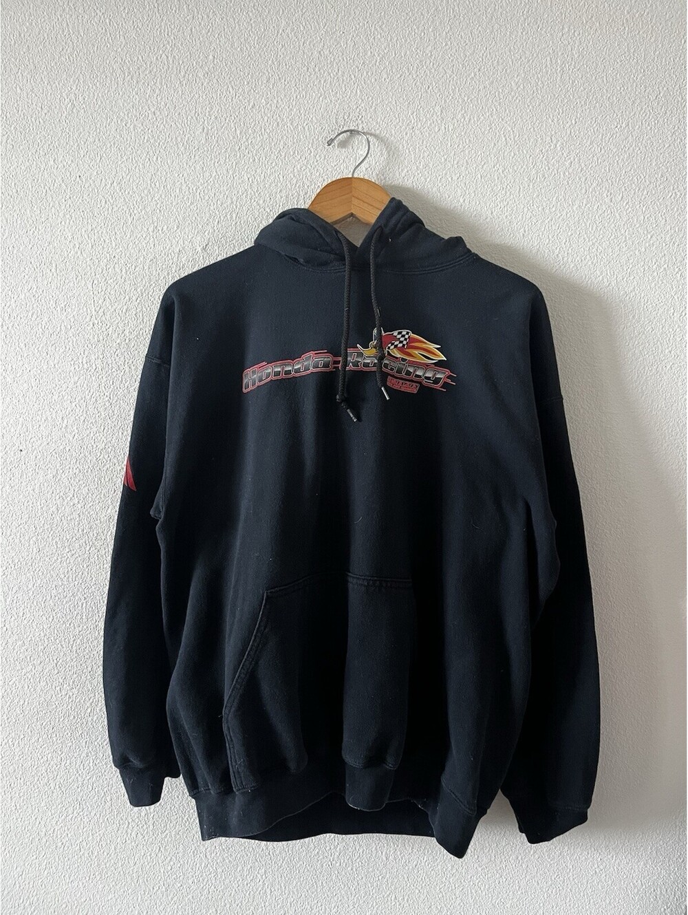 Vintage Honda Racing Graphic Pullover Hoodie Sweatshirt L